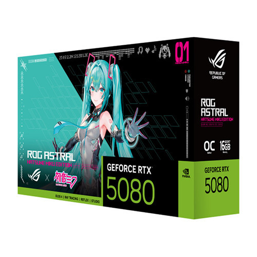 VGA Asus ROG ASTRAL GEFORCE RTX 5080 O16G Hatsune Miku Edition