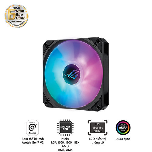 Tản nhiệt nước ASUS ROG STRIX LC III 360 ARGB LCD BLACK