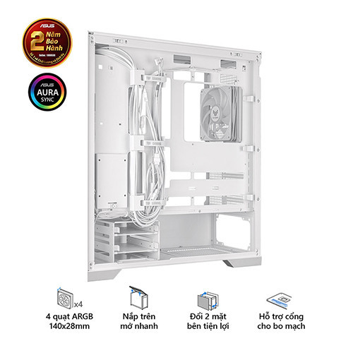 Vỏ case ASUS TUF Gaming GT302 ARGB White (EATX/FULL TOWER/ Màu Trắng)