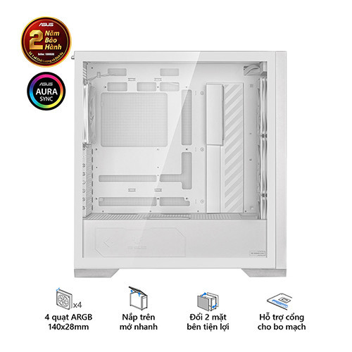 Vỏ case ASUS TUF Gaming GT302 ARGB White (EATX/FULL TOWER/ Màu Trắng)