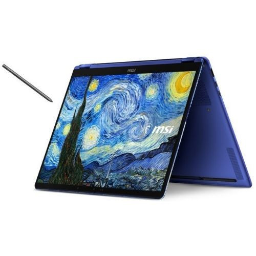 Laptop MSI Prestige 14 Flip AI+ Vincent van Gogh Edition - The Starry Night-259VN (Ultra X9 378H | 32GB | 1TB | Intel® Arc Graphics | 14inch FHD+ OLED | Cảm ứng | Bút cảm ứng | Win 11 | The Starry Night)