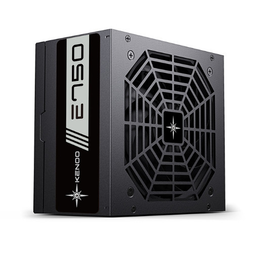Nguồn máy tính KENOO ESPORT E750 (Fan12) - Màu Đen - Cáp dẹt (hộp box)