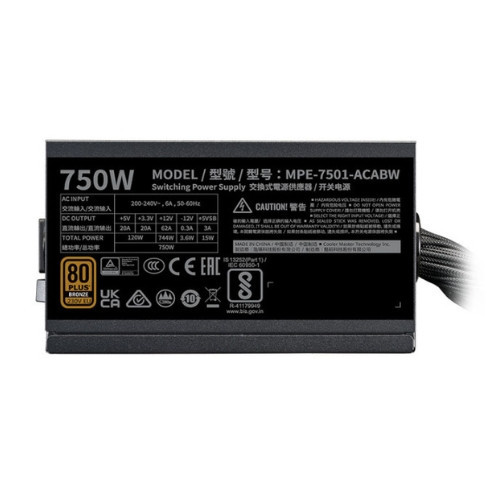 Nguồn Cooler Master MWE 750 BRONZE V3 230V Full Range