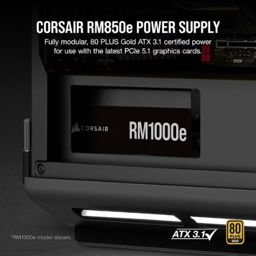 Nguồn máy tính Corsair RM850e ATX 3.1 Cybenetics Gold - Full Modul - CP-9020296-NA
