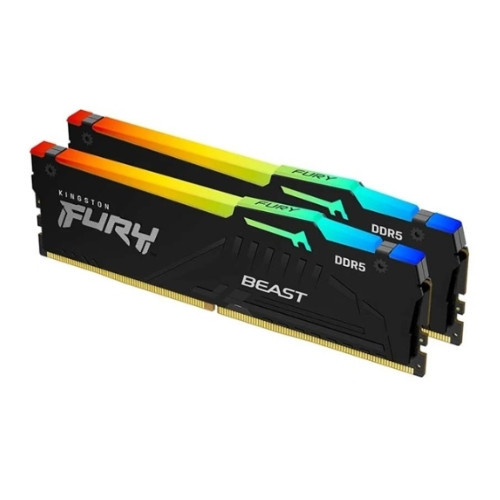 RAM PC Kingston FURY Beast RGB 32GB (2x16GB) DDR5 6000Mhz (KF560C36BBE2AK2-32WP) (AMD EXPO+INTEL XMP)