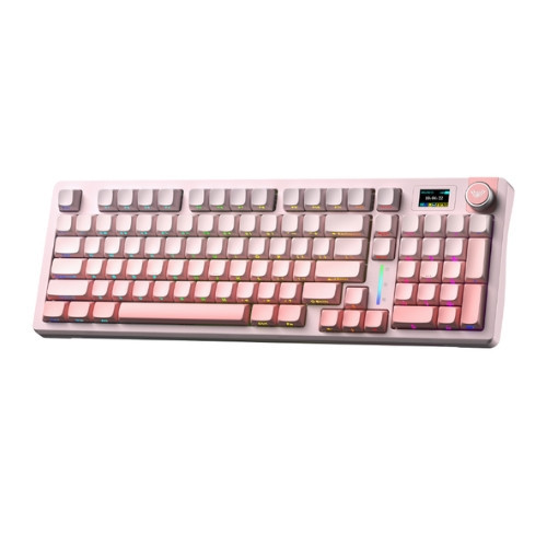 Bàn phím cơ AULA S98 Pro 3 Mode Pink Gradient Flower Field switch
