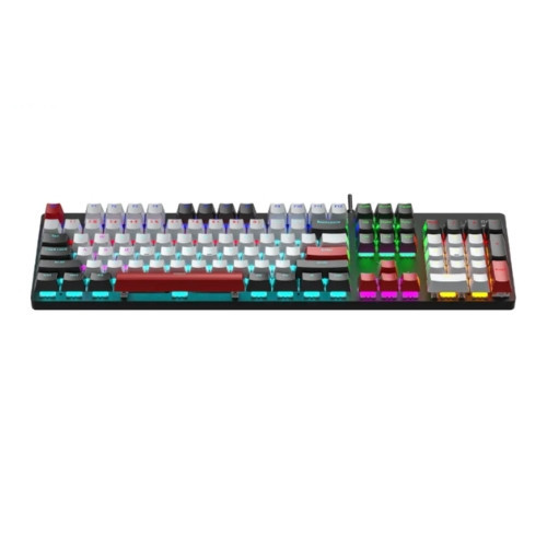 Bàn phím cơ có dây Aula S500 Đen Trắng Đỏ Red switch