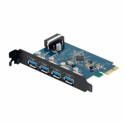 Card chuyển đổi PCI-Express 7 Port USB 3.0 cho máy tính bàn ORICO PVU3-502I, 5 Port USB ext, 2 Port USB 3.0 20 pin mở rộng. Nguồn 4 pin ATX.