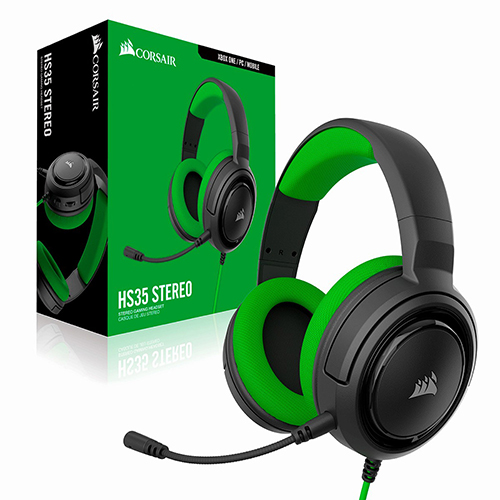 Tai nghe Corsair CORSAIR HS35 Stereo Green CA-9011197-AP